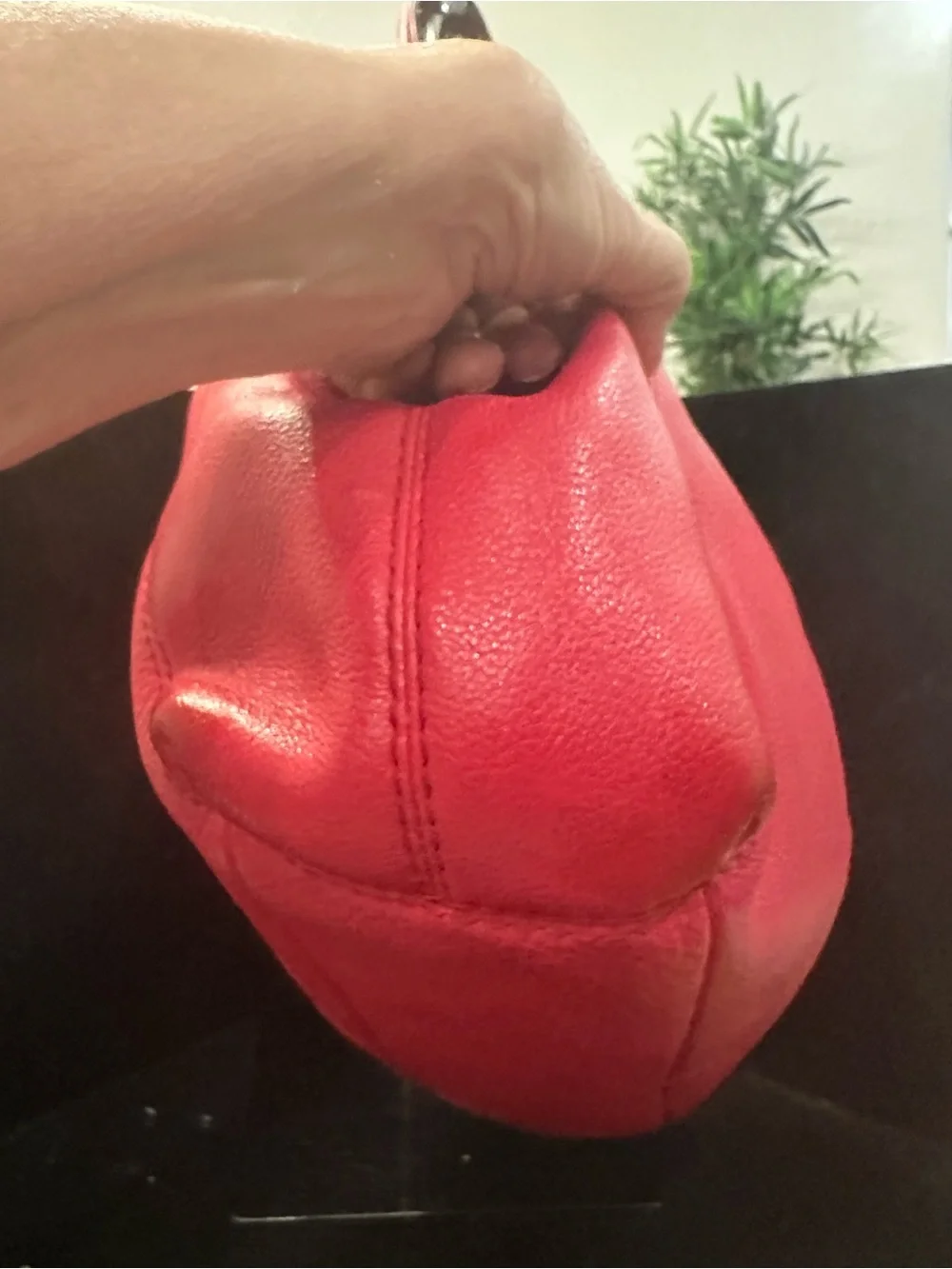 Coach #265 Lexy Red/RaspberryPebbled Leather Shoulder Bag